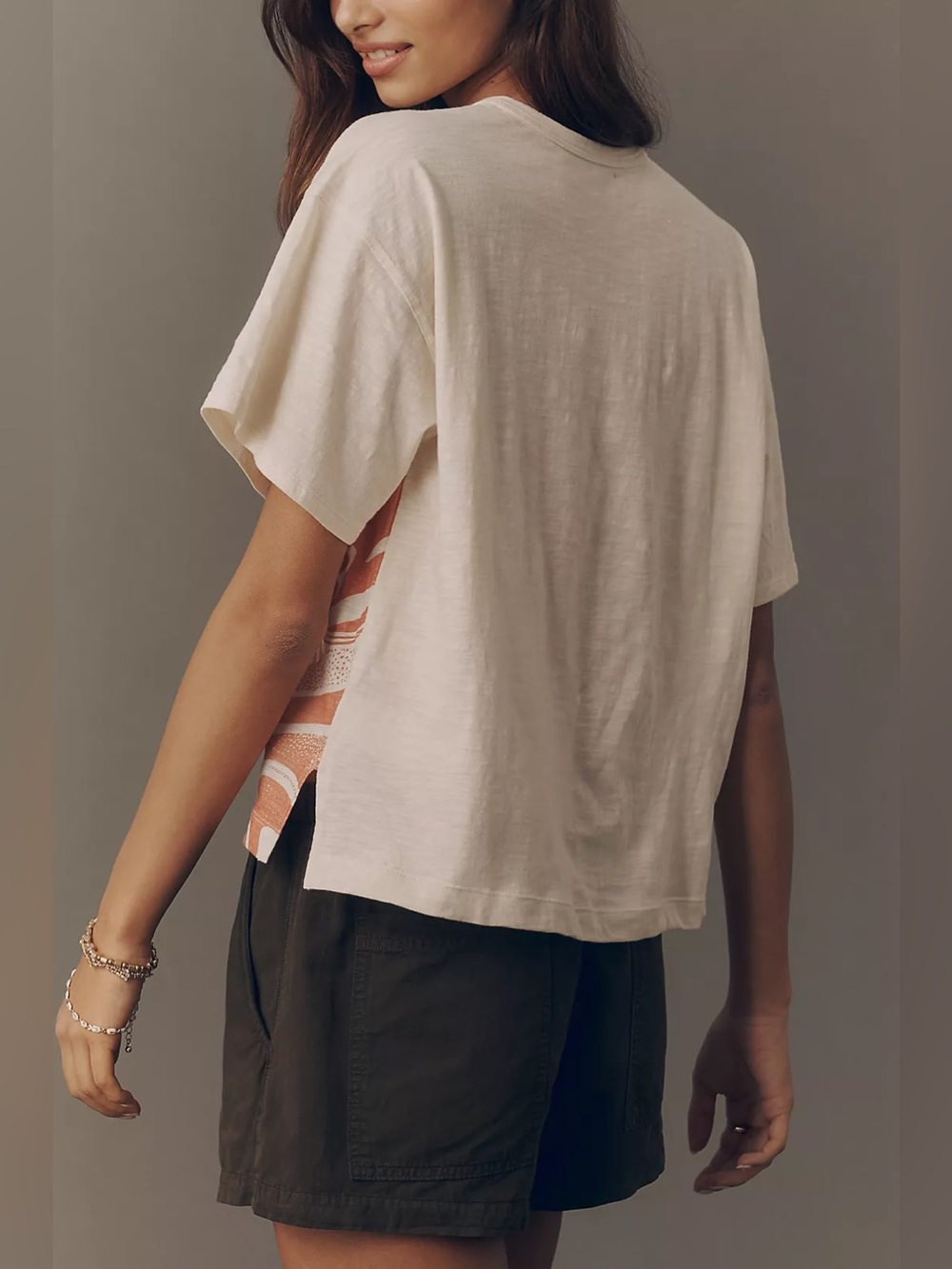 NWT Pilcro Cotton Notched Hem
Tee - Picture 4 of 4